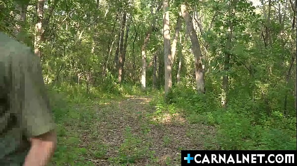 Scoutmaster Dillon Stone pounding scout Mike Edge tight cute asshole from behind outdoors