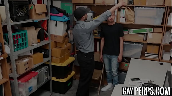 Horny Security Guards Ass Bangs a Young Skinny Thief