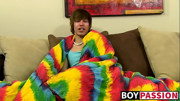 Interviewed gay guy toys his ass and jerks his cock solo