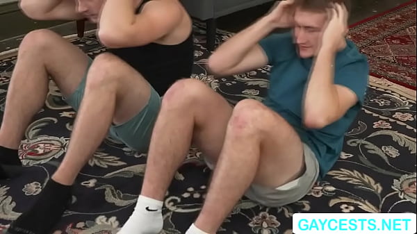 Twink teen lets stepbrother bang his tight wet ass