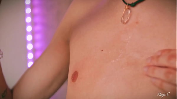 Hot Skinny Twink Magic C Jerking His Big Cock With Oil Lots Of Precum And Thick Cum Load